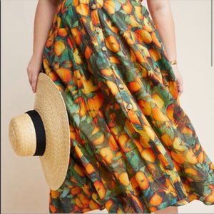 Maeve Anthropologie Summer Orchard Skirt size 8